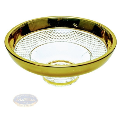 kryształowa misa 15 cm Złota