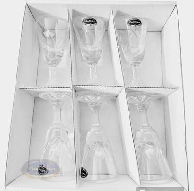 Kryształowe kieliszki do wódki 30 ml Mrożony Liść