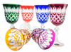 Coloured crystal wine glasses 220ml Crate Olive