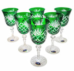 Emerald crystal wine glasses 220 ml Pineapple