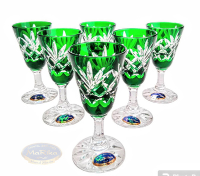 Emerald crystal vodka glasses 40 ml Pineapple
