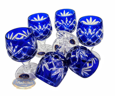Cobalt crystal vodka glasses 40 ml Pineapple