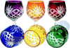 Coloured crystal wine glasses 280ml Pineapple