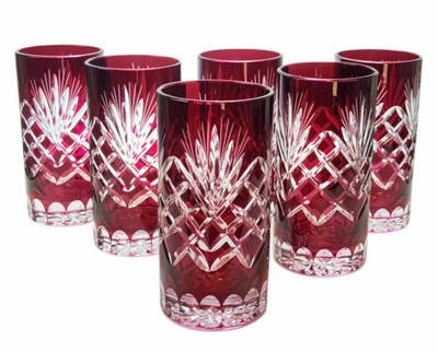 Ruby crystal water and drink glasses 320 ml Pineapple