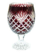 Crystal ruby vase 30 cm Pineapple