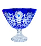 Crystal cobalt bowl