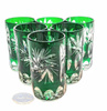 Emerald crystal vodka glasses 30ml Olive Mill