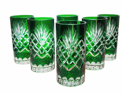 Emerald crystal water and drink glasses 320 ml Pineapple