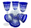 Cobalt crystal wine glasses 220ml French