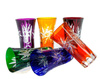UZO coloured crystal glasses 50 ml Mill Olive