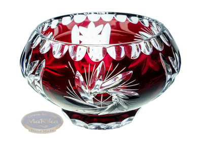 Ruby crystal bowl