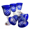 Cobalt crystal wine glasses 220 ml Pineapple