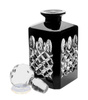 Black crystal whiskey carafe 700 ml Grid Olive
