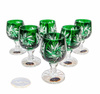 Emerald crystal 40ml vodka glasses Olive Mill