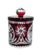 Rubinowa kryształowa misa 16 cm Młynek Oliwka