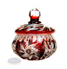 Ruby crystal sugar bowl