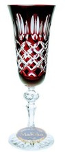 Ruby crystal champagne glasses 150 ml Crate Olive
