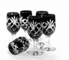 Black crystal vodka glasses 30 ml pineapple