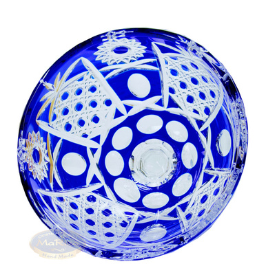 Crystal cobalt bowl