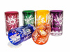 Coloured crystal vodka glasses 30ml