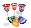 Coloured crystal wine glasses 280 ml Crate Olive