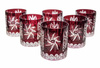 Ruby crystal whiskey glasses 280 ml Olive grinder
