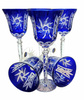 Cobalt crystal wine glasses 280 ml Olive Mill