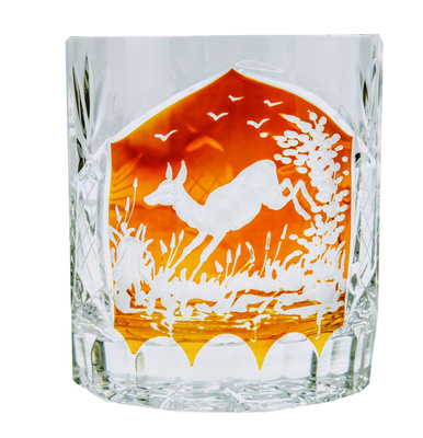 Grawerowane kryształowe szklanki do Whisky 280 ml