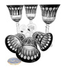 Black crystal wine glasses 280ml French