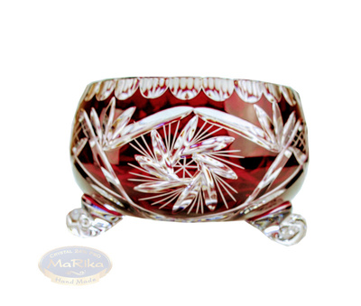 Ruby crystal fruit bowl 16 cm Grinder Olive