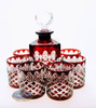 Ruby set of decanter and whisky glasses Crate Olive
