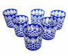 Cobalt crystal whisky glasses 280ml Crate Olive