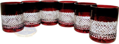 Ruby crystal glasses for whiskey 280ml