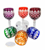 Coloured crystal wine glasses 280 ml Crate Olive