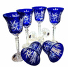 Cobalt crystal wine glasses 280 ml Olive Mill