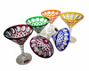 Coloured crystal martini glasses 110ml