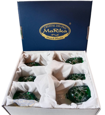 Emerald crystal vodka glasses 25ml Pineapple