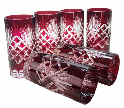 Ruby crystal water and drink glasses 320 ml Pineapple