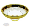 Crystal golden bowl on the foot.