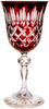 Ruby crystal wine glasses 220 ml Olive grate