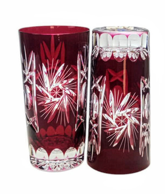 Ruby crystal water glasses 320ml Olive Mill