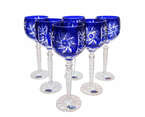 Cobalt crystal wine glasses 280ml Olive Mill