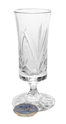 Crystal Liqueur Glasses 60 ml Frozen Leaf