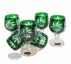 Emerald crystal 40ml vodka glasses Olive Mill