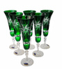 Emerald crystal champagne glasses 170ml Olive Mill