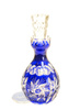 Crystal cobalt perfume decanter Olive Mill