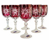 Ruby crystal wine glasses 240 ml Olive Mill