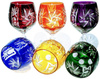 Colour crystal wine glasses 280ml Olive grinder