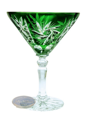 Emerald crystal martini glasses 110ml Olive grinder