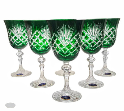 Emerald crystal wine glasses 220 ml Pineapple